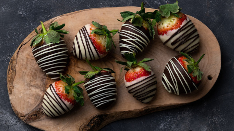 chocolate-covered strawberries on board