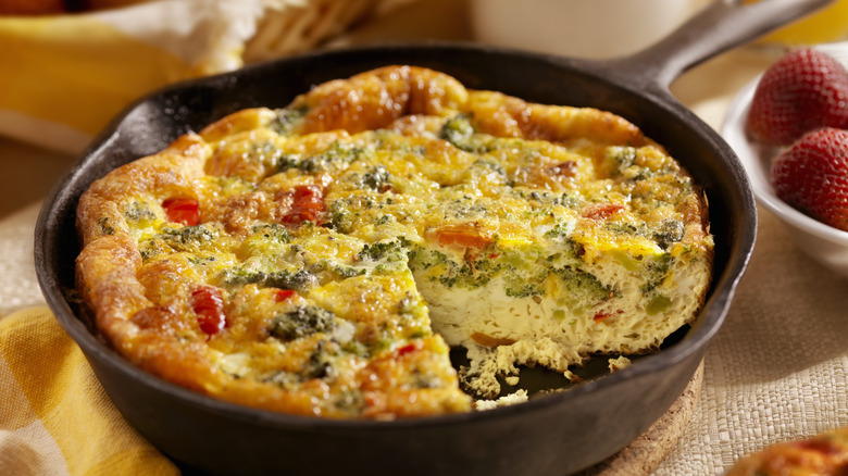 Frittata in a skillet