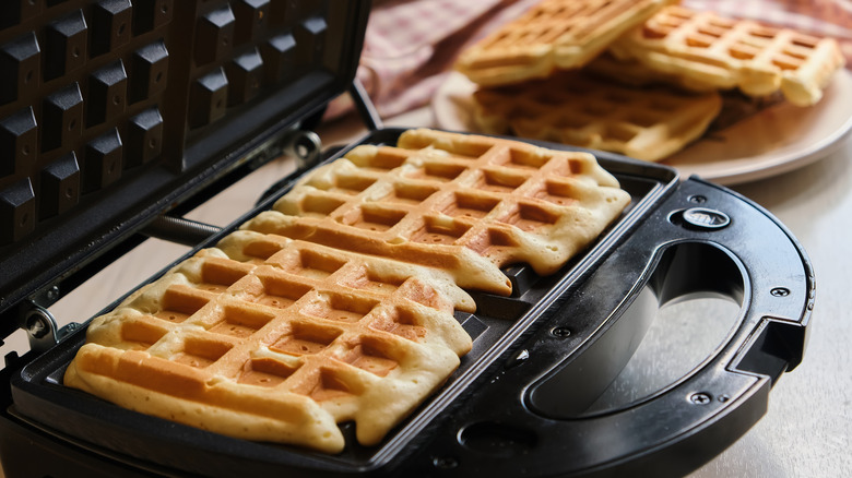 Freshly made waffles