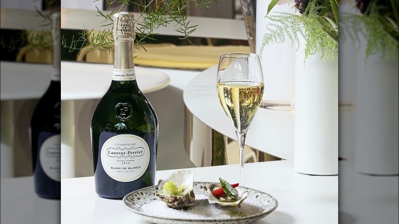 Laurent-Perrier Champagne with oysters