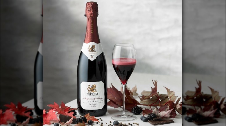 Seppelt sparkling Shiraz wine