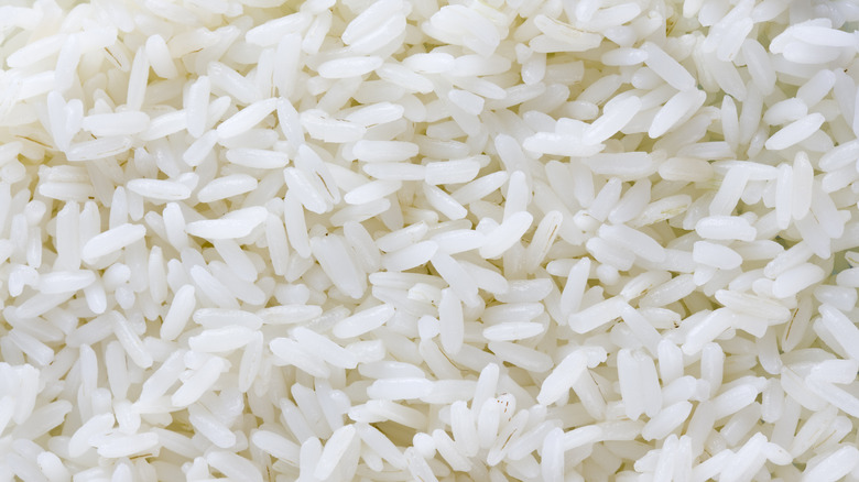 White rice background