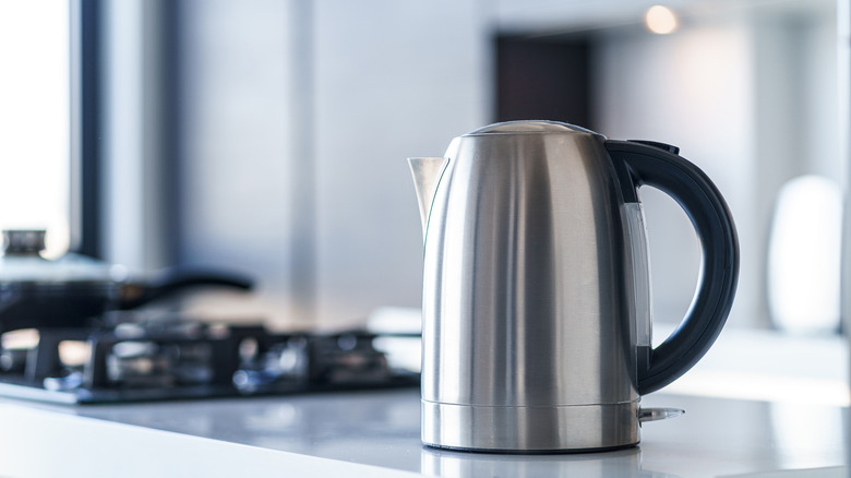 electric kettle on countertop