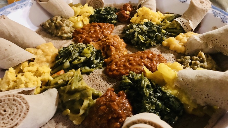 Ethiopian food platter