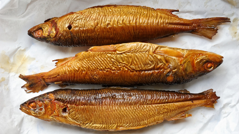 three golden smoked whitefish