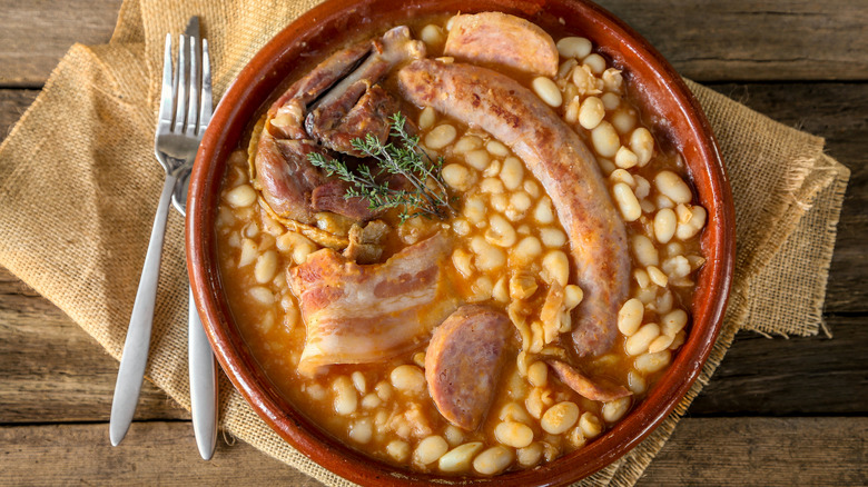 french cassoulet beans and sausages