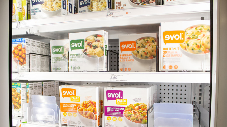 evol frozen meals in fridge