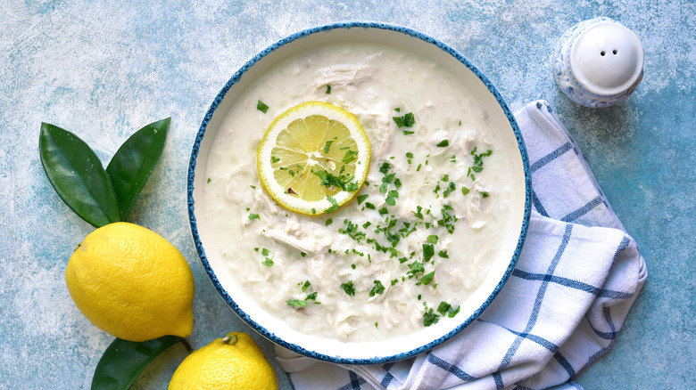 A bowl of avgolemono