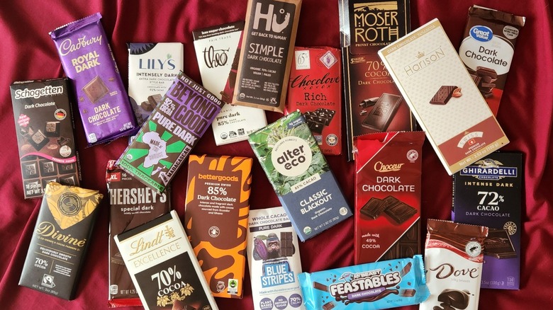 20 dark chocolate bars