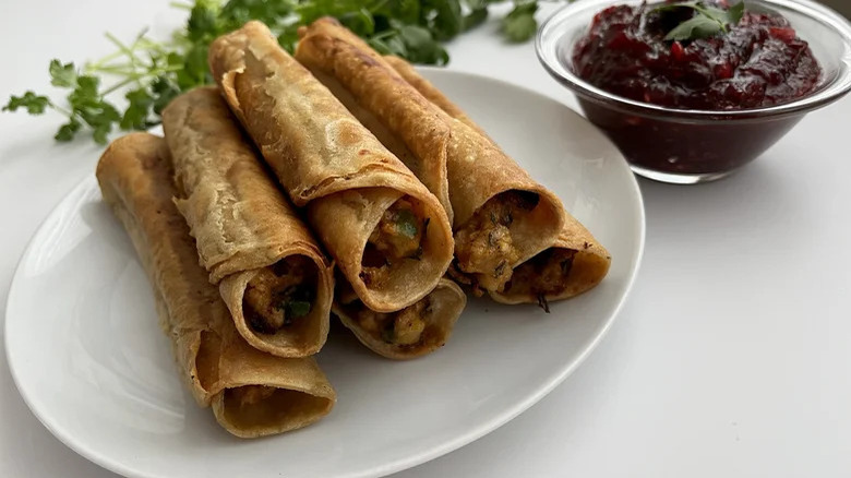 Taquitos on a plate