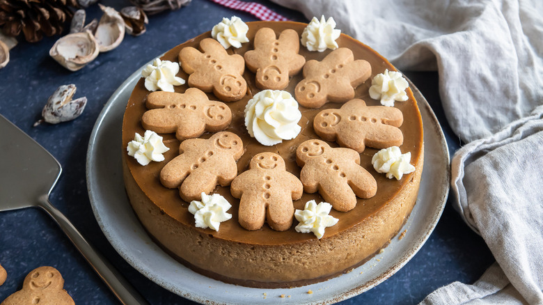 Best Gingerbread Cheesecake on plate