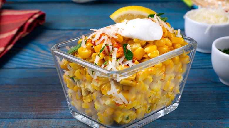 Elote in a bowl