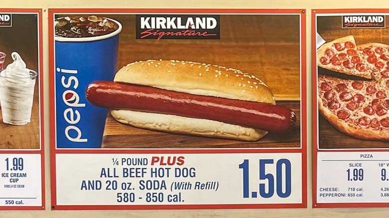 Costco hot dog menu