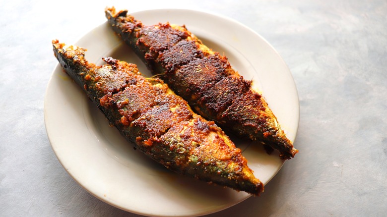 Indian rava fry on plate