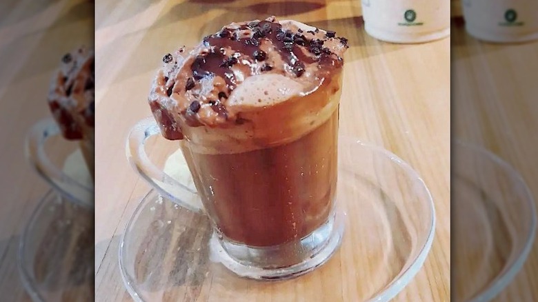 Espresso Brownie in glass mug
