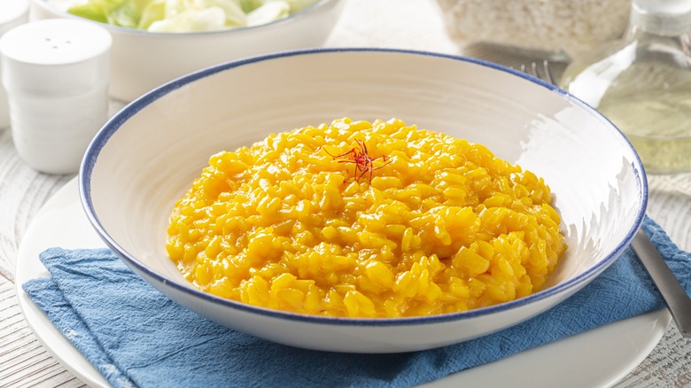 bowl of milanese risotto