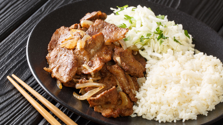 Shogayaki ginger pork with rice