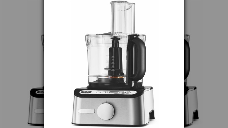 Food processor on white background