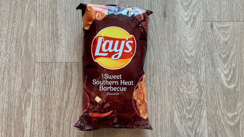 Lays Barbecue Chips on Table