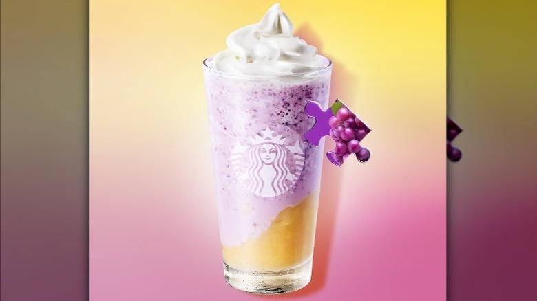 Peach grape frappuccino