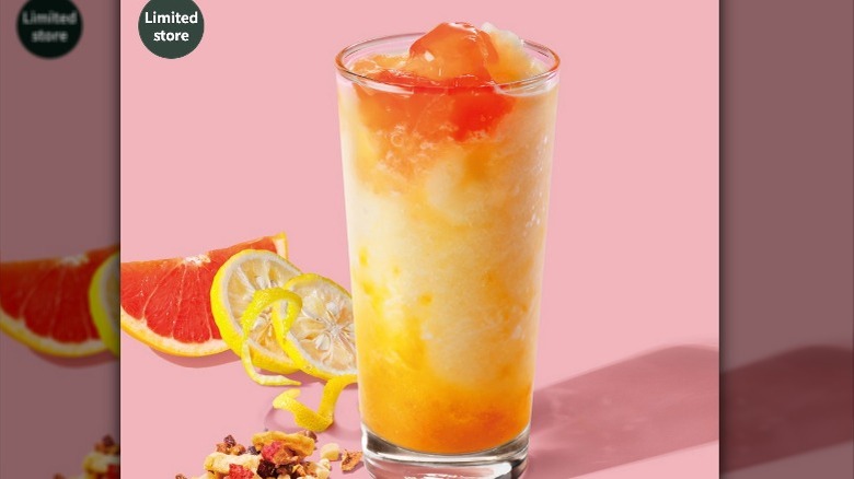 Yuzu grapefruit frappuccino