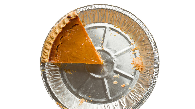 Slice of pumpkin pie 