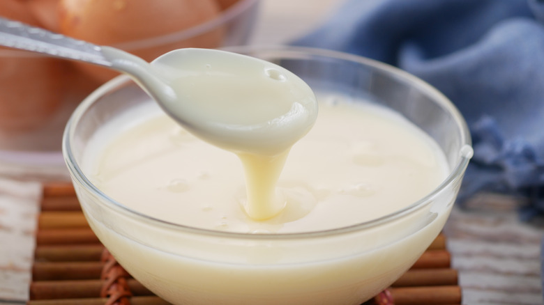 Condensed milk in a bowl 