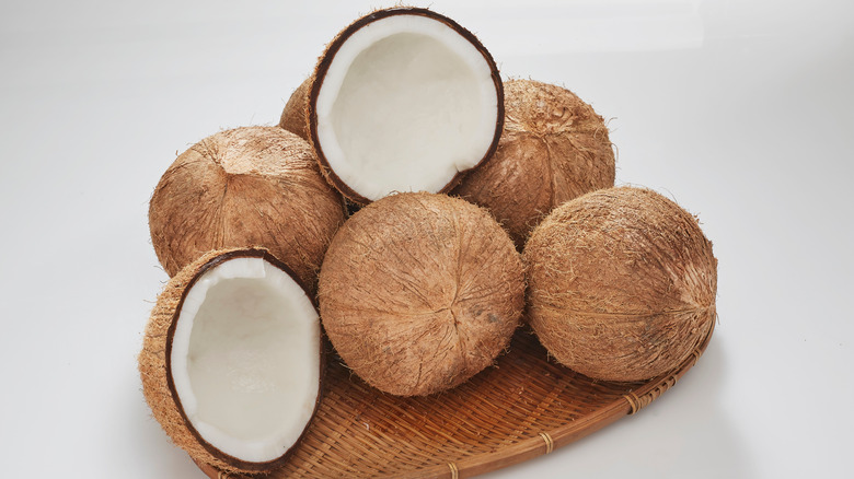 pile of coconut halves