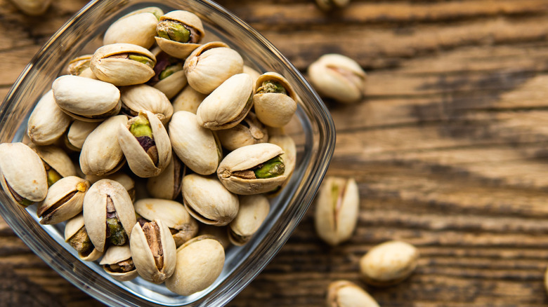 bowl of pistachios in shell