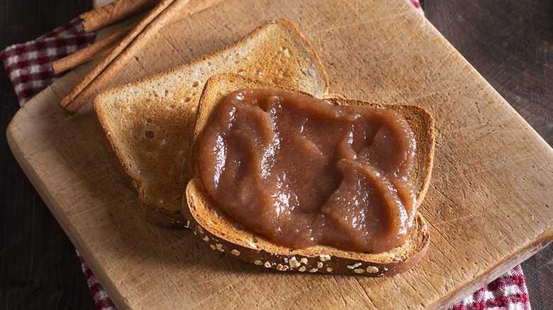 Apple butter on toast