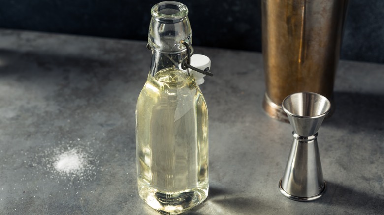 Simple syrup in a bottle