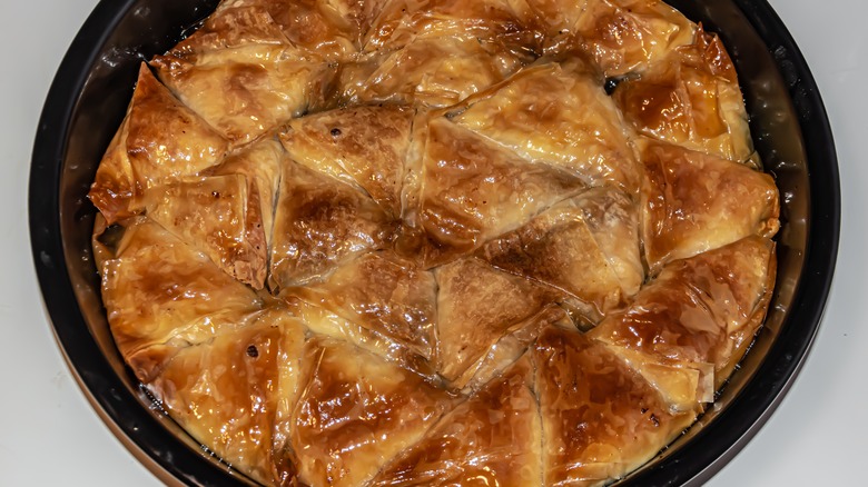 Apple cider cake in container