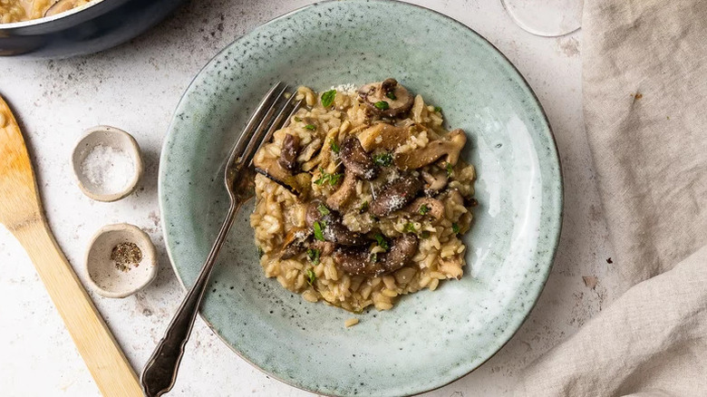 Mushroom and Roasted Garlic Risotto