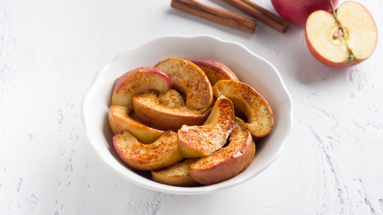 Bowl of fried apples