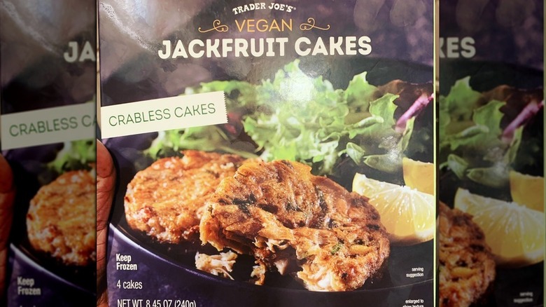 Vegan jackfruit cakes in box