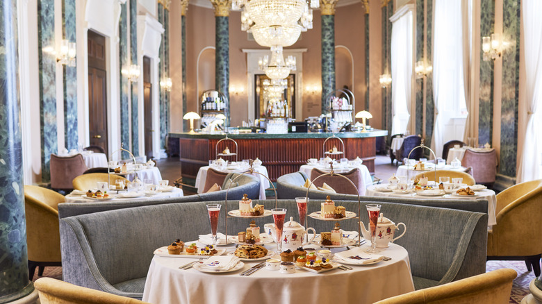 Three rounded booths for afternoon tea