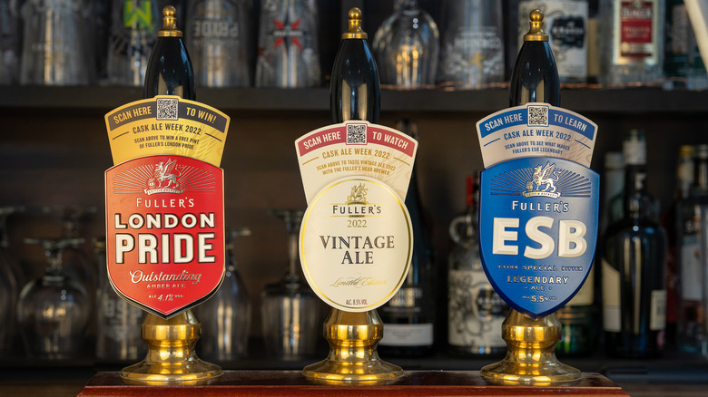A selection of Fuller's beers on tap