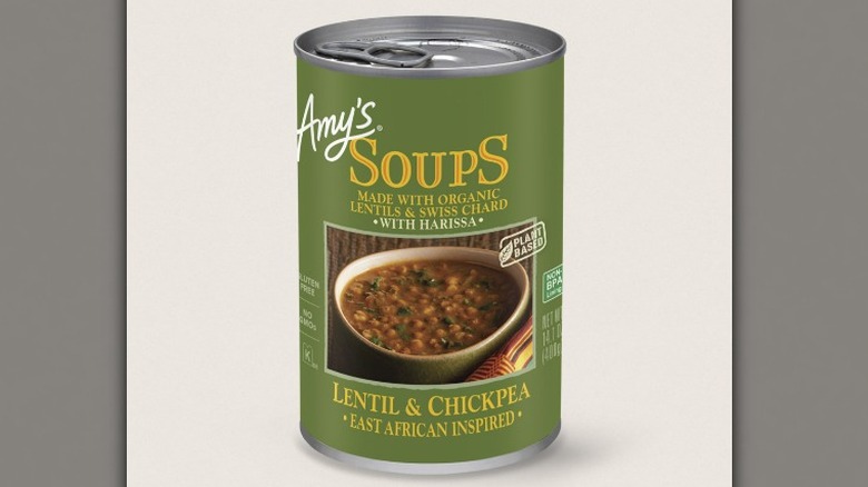 Amy's Kitchen lentil soup can