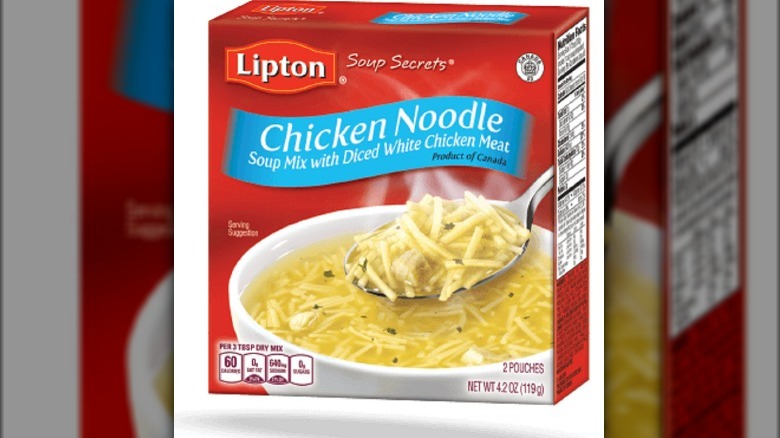 Lipton chicken noodle soup carton