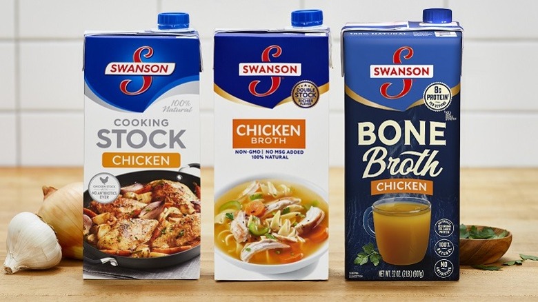 Swanson trio of soup cartons