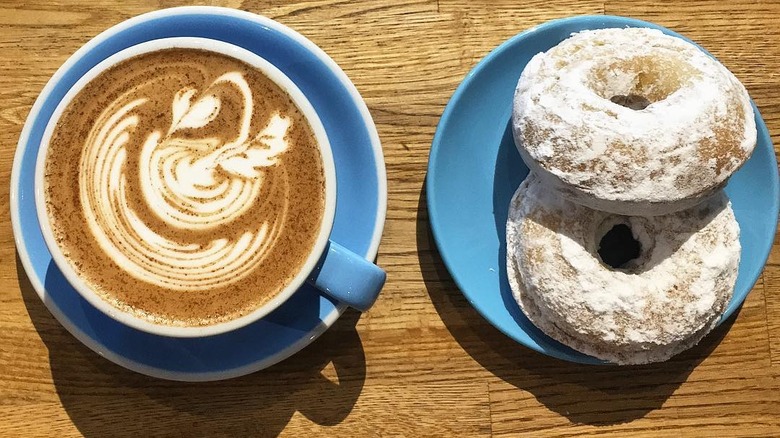 latte art doughnut