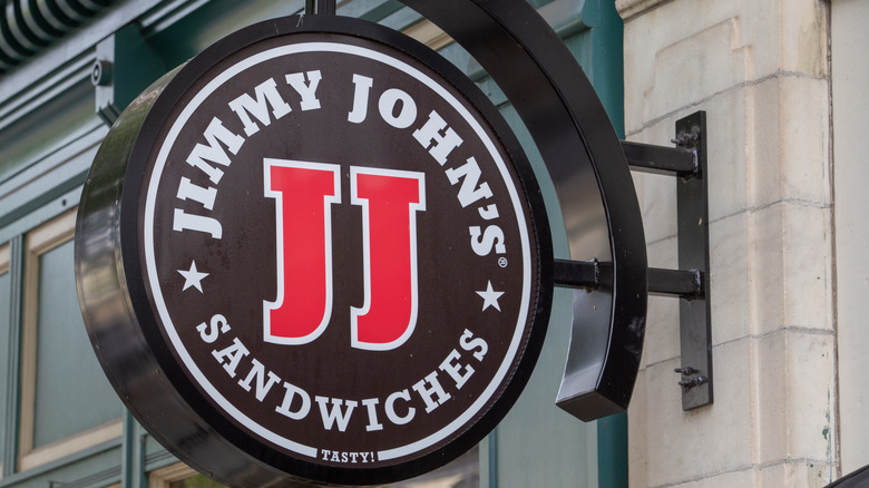 Jimmy John's black sign