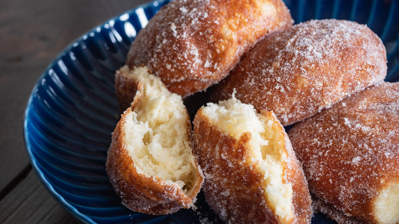 bowl of malasada donuts