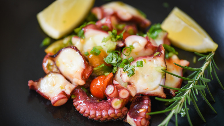 Fresh octopus salad