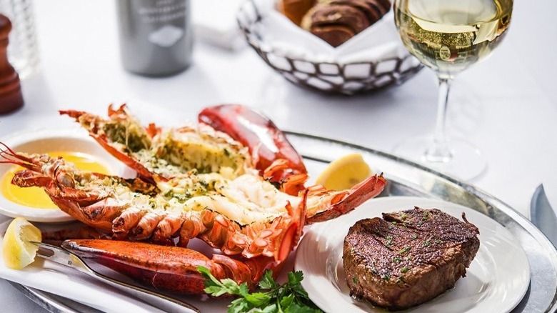 Lobster and steak