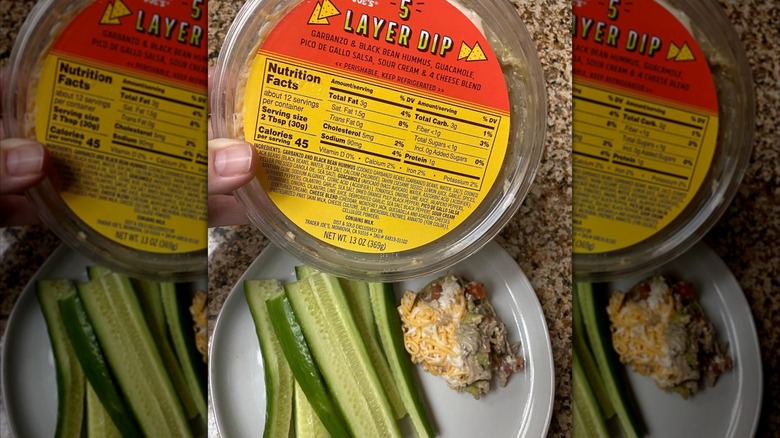 Trader Joe's 5 Layer Dip with veggies