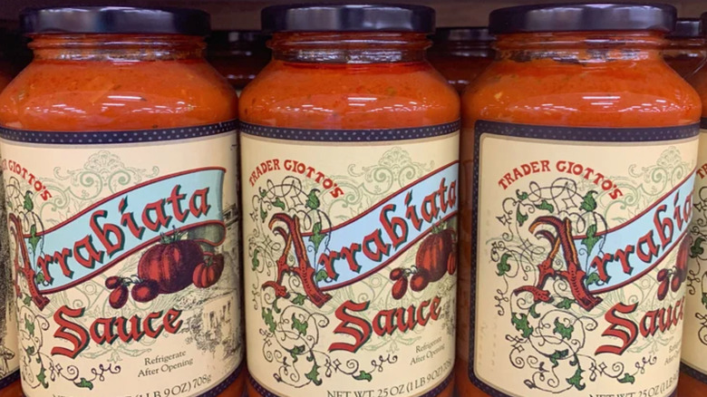 Jars of Trader Joe's Arrabiata Sauce