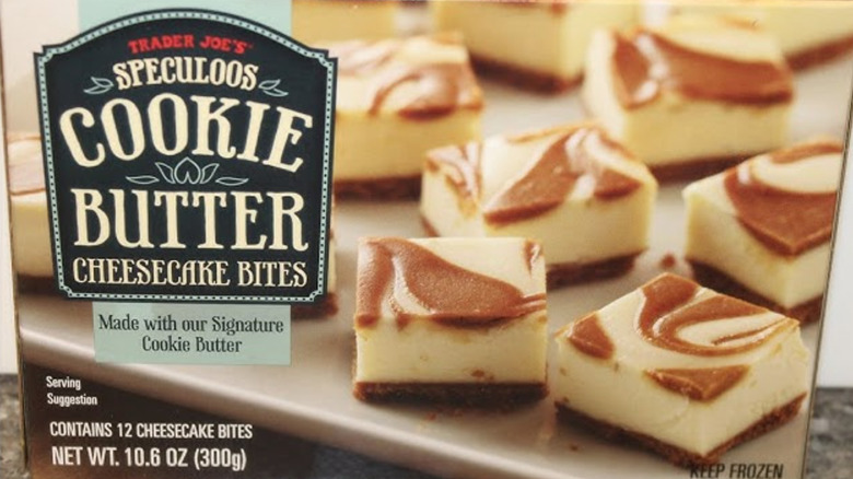 Trader Joe's Speculoos Cookie Butter Cheesecake Bites.