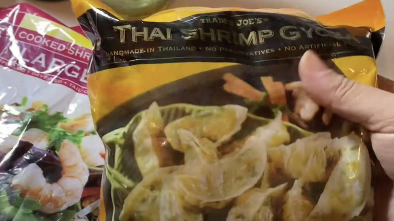 Bag of Trader Joe's Thai Shrimp Gyoza