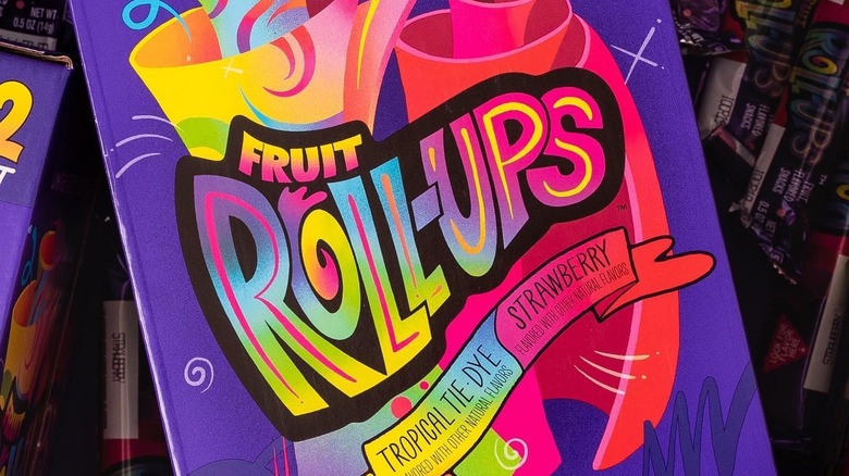 Tie dye Fruit Roll-Ups box